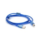 Кабель для принтера USB 2.0 AM/BM 1.5m 2x ferrite transparent Voltronic (YT-AM/BM-1.5T) U1083951