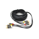 Кабель мультимедійний 3xRCA M to 3xRCA M 5.0m black VEGGIEG (YT-AV304) U1096017
