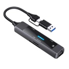 Концентратор XoKo USB-C 5-in-1 USB 3.0 + USB 2.0 + SD/TF + RJ45 100Mbps silver (XK-AC-350) U1091544
