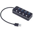 Концентратор Gembird USB 3.0 4 ports switch black (UHB-U3P4P-01) U0792384
