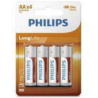 Батарейка PHILIPS AA R6 LongLife Zinc Carbon * 4 (R6L4B/10) U0419902