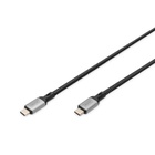 Дата кабель USB-C to USB-C 3.0m USB 4.0 black Digitus (DB-300443-030-S) U1156607
