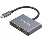 Концентратор Canyon hub DS-3 3in1 USB-C Dark Grey (CNS-TDS3) U1021828
