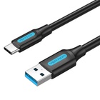 Дата кабель USB 3.0 AM to USB-C 1.5m black Vention (COZBG) U1125554