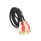 Кабель мультимедійний 2xRCA M to 2xRCA M 1.5m black Voltronic (YT-2хRCA(M)/2хRCA(M)-1.5) U1096030