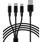 Дата кабель USB 2.0 AM to Lightning + Micro 5P + Type-C Azeada PD-B92th Black Proda (PD-B92th-BK) U0823335