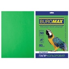 Бумага Buromax А4, 80g, INTENSIVE green, 50sh (BM.2721350-04) U0576833