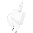 Зарядний пристрій BOROFONE USB QC3.0 + cable USB to USB-C 18W white (6974443388596) U1186771