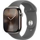 Смарт-годинник Apple Watch Series 10 GPS + Cellular 46mm Natural Titanium Case with Stone Grey Sport Band - M/L (MWYA3QH/A) U1072851