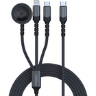 Дата кабель USB-C to Lightning 27W + USB-C 60W + Apple Watch 2.5W 1.5m icharge trio black Promate (icharge-trio.black) U1071062