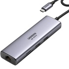 Концентратор Ugreen USB-C 7-in-1 2xUSB 3.0 + HDMI 4K60Hz + RJ45 + SD/TF + PD 100W gray (90568) U1198263