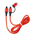 Дата кабель USB-C to USB-C/Lightning 1.0m red Dengos (NTK-TC-TCL-RED) U0812990