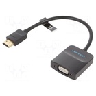 Перехідник HDMI M to VGA F 0.15m black Vention (42154) U1125413