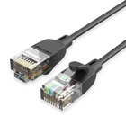 Патч-корд 0.5m UTP cat 6A RJ-45 slim black Vention (IBIBD) U1179461