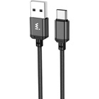 Дата кабель USB 2.0 AM to USB-C 1.0m nylon black Wibrand (WI.DC/CO1B-UC) U1199710