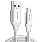 Дата кабель USB 2.0 AM to Micro 5P 1.0m US290 Aluminum Braid White UGREEN (60151) U0494830
