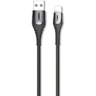 Дата кабель USB 2.0 AM to Lightning 1.0m 2A zinc alloy black XO (NB138-L-1-BK) U1093029