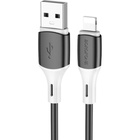 Дата кабель USB 2.0 AM to Lightning 1.0m 2.4A silicone BX79 black BOROFONE (6974443384741) U1067158