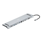 Концентратор 2E USB-C 10-in-1 3xUSB + 2xUSB-C + 2xHDMI + VGA + 3.5mm + microSD/SD + 1xRJ45 0.15m gray (2E-W2703) U1175199