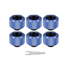 Фитинг для СВО ThermalTake Pacific C-Pro G1/4 PETG 16mm OD Fitting Kit - Blue (CL-W210-CU00BU-B) U0422441