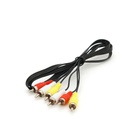 Кабель мультимедійний 3xRCA M to 3xRCA M 1.0m black Voltronic (YT-3хRCA(M)/3хRCA(M)-1.0) U1096009
