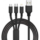 Дата кабель USB 2.0 AM to Lightning + Micro 5P + Type-C 1.2m black XoKo (SC-330-BK) U0454478