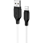 Дата кабель USB 2.0 AM to Lightning 1.0m 2.4A silicone BX42 white BOROFONE (6931474736734) U1067146