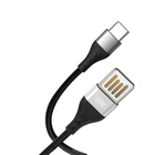 Дата кабель USB 2.0 AM to USB-C 1.0m 2.1A double-side grey XO (NB188-TC-1-GR) U1093088