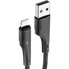Дата кабель USB 2.0 AM to Lightning 0.25m 2.4A black Essager (EXCL-LSB01) U1106698