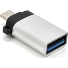 Перехідник USB 3.0 AF to Micro 5P M OTG silver VEGGIEG (TC-113) U1099889