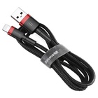 Дата кабель USB 2.0 AM to Lightning 3.0m 2.0A red-black Baseus (CALKLF-R91) U0578158