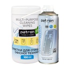Стиснене повітря для чистки Patron spray duster 400ml F3-020 + wipes F3-060 (CS-PN-BUNDL-6) U1085126
