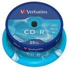 Диск CD-R Verbatim 700Mb 52x Cake box 25шт Extra (43432)