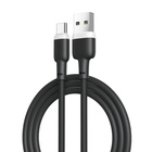 Дата кабель USB 2.0 AM to USB-C 1.0m 2.1A silicone black XO (NB208-TC-1-BK) U1093090
