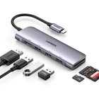 Концентратор Ugreen USB-C to 3xUSB 3.0 + HDMI + SD/TF CM195 gray (70410) U1107232