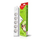 Мережевий фільтр живлення EUROELECTRIC Х5 10А 3м White (EE-105-3M) U1181346