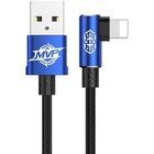 Дата кабель USB 2.0 AM to Lightning 2.0m 1.5A 90° corner blue Baseus (CALMVP-A03) U1106563