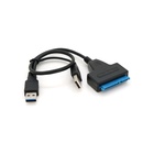 Перехідник USB 3.0 AM + USB 2.0 AM to SATA 0.1m for HDD/SSD black Voltronic (YT-C3.0+2.0-SATA/0.1) U1084397