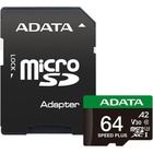 Карта пам'яті ADATA 64GB microSD class 10 UHS-I U3 V30 A2 Speed Plus (UD64GUI3V30A2SP-RA1) U1166940