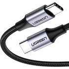 Дата кабель USB-C to USB-C 0.5m 3A 60W US261 black/gray Ugreen (50149) U1106816