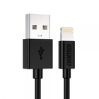 Дата кабель USB 2.0 AM to Lightning 1.8m 2.1A MFI Black Choetech (IP0027-BK) U0792630