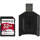 Карта памяти Kingston 32GB SDHC class 10 UHS-I U3 React Plus + USB-кардридер (MLPR2/32GB)