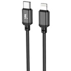 Дата кабель USB-C to Lightning 1.0m PD nylon black Wibrand (WI.DC/CO1B-CL) U1199711