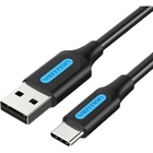 Дата кабель USB 2.0 AM to USB-C 1.5m 3A black Vention (COKBG) U1125538