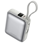 Батарея універсальна Choetech 10000mAh, 35W. PD/3.0, LED Display, buid-in type-C cabel, Silver (B832 U1200310