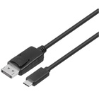 Кабель мультимедийный USB-C to DisplayPort 1.0m (AM/AM), 3840*216060Hz, black 2E (2EW-1925) U0761763