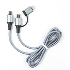Дата кабель USB-C to USB-C/Lightning 1.0m gray Dengos (NTK-TC-TCL-GREY) U0812989
