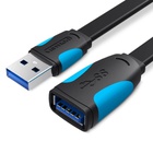 Дата кабель USB 3.0 AM/AF 2.0m flat black Vention (VAS-A13-B200) U1125684