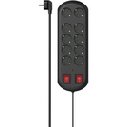 Мережевий фільтр живлення Hama 10хТипF, 16А, 2м (00223164) U1177001