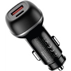 Зарядний пристрій ColorWay USB-C PD65W + USB QC3.0 car adapter (CW-CHA068PD-BK) U1137886